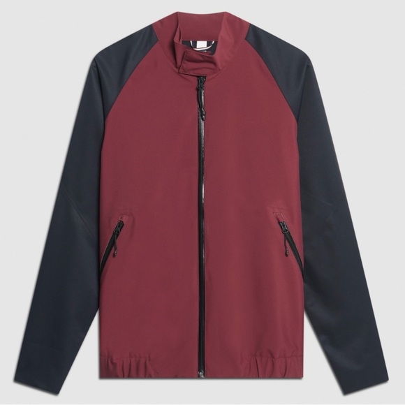 Ben Sherman Other - Ben Sherman Harrington Burgundy and Black Waterproof Bomber Jacket | M